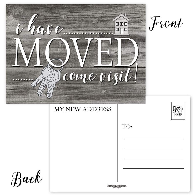 Stonehouse Collection | 40 I Have Moved - Moving Announcement Postcards | 4 x 6 Change of Address Fill in the Blank Cards | Friends & Family Reminder | Made in the USA - Image 5
